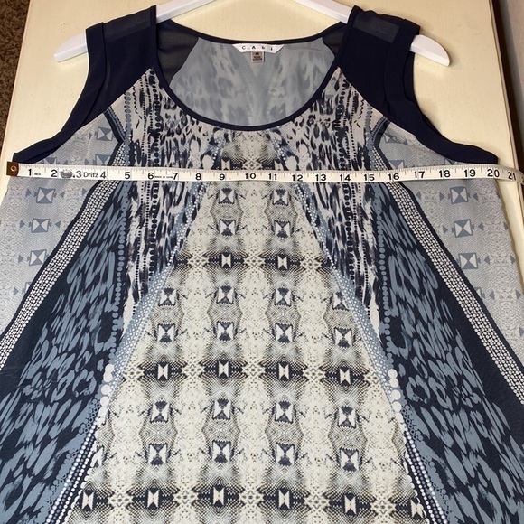 CAbi Mixed Print Tunic Style Sleeveless Blouse 253 Size Medium - Picture 10 of 13